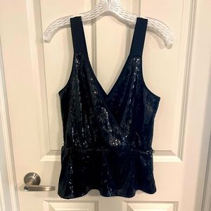 Black Sequence Tank Top